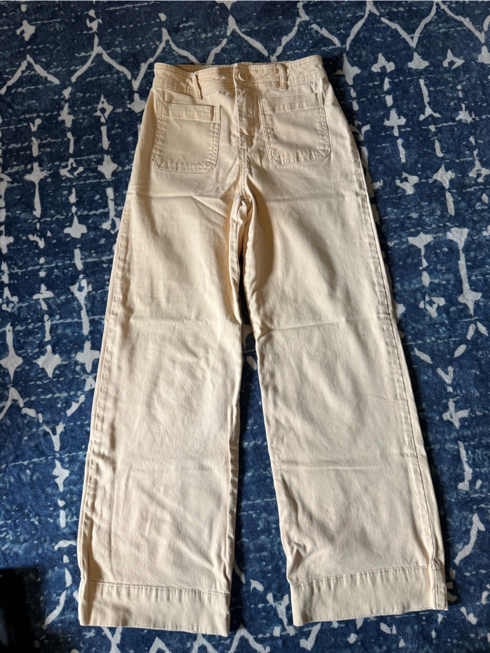 Collection B Cream Wide-Leg Women's Jeans